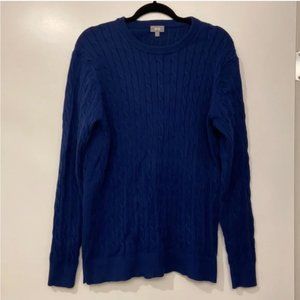 ✨ mens knit royal blue crewneck sweater